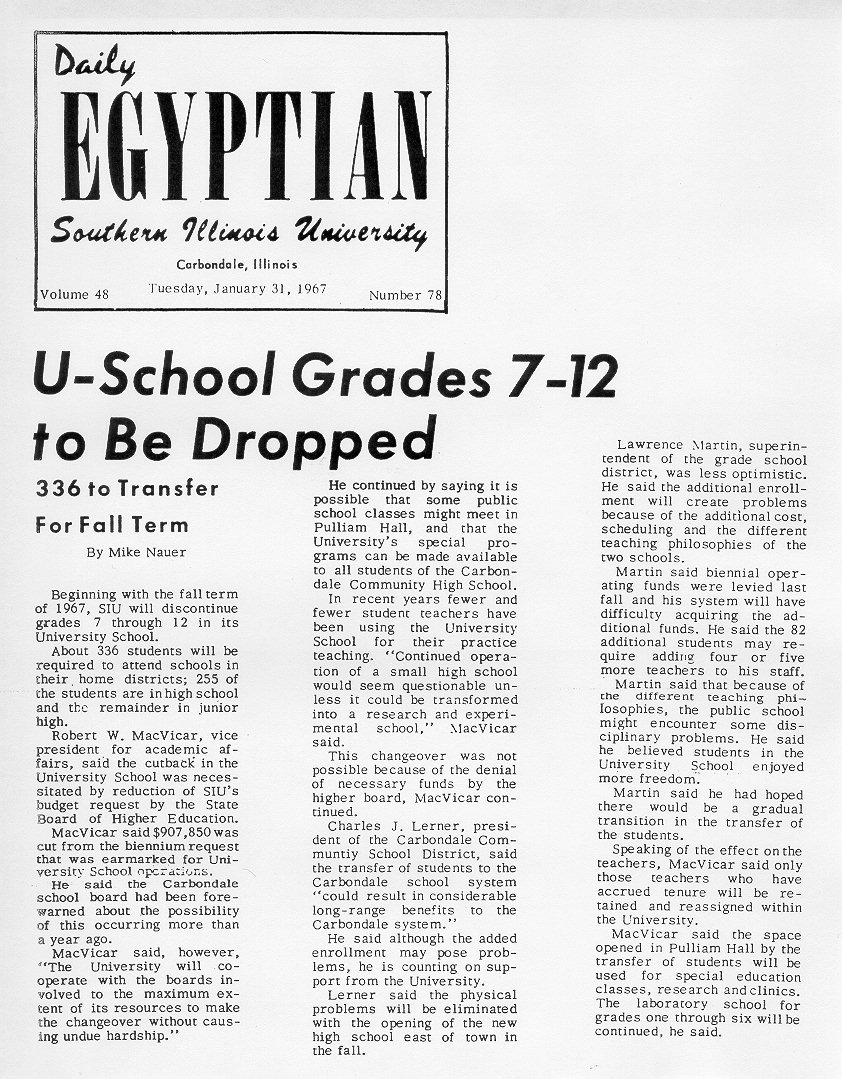 Daily Egyptian article